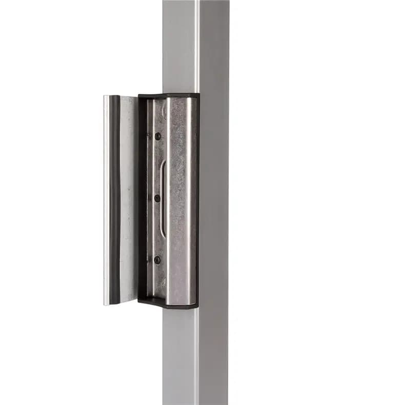 SAKL QF Argintiu – Opritor industrial reglabil din otel inoxidabil, adancime profil 40-60 mm