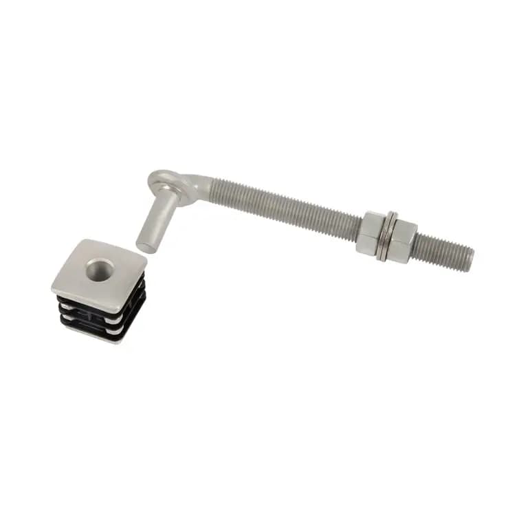 GBM16-DP – Balama cu capace de aluminiu pentru porti de gradina cu profil 50x50 mm