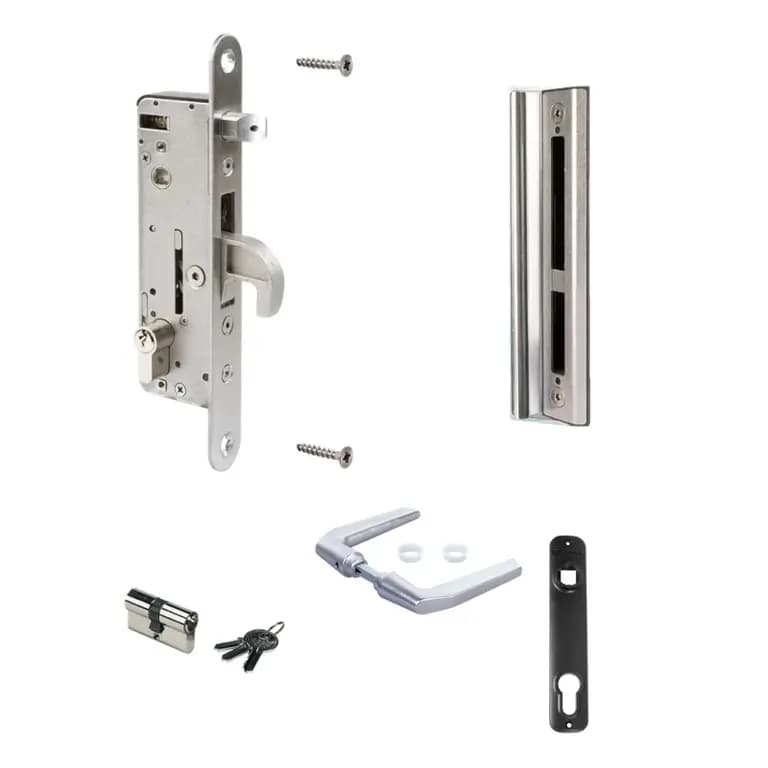 H-Metal KIT ALUMINIU – Incuietoare incastrabila pentru porti metalice