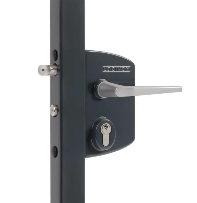 LAKQ U2 Antracit – Incuietoare Inox + Aluminiu pentru porti metalice