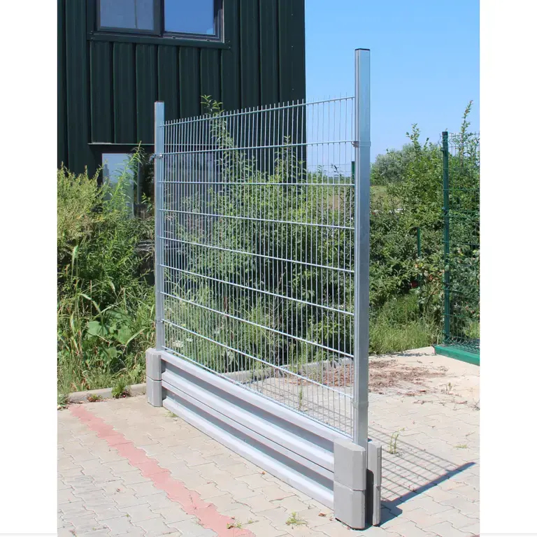 Solutie Completa Gard - Panou Dublu-Fir 2D + Soclu prefabricat + Stalpi + Accesorii