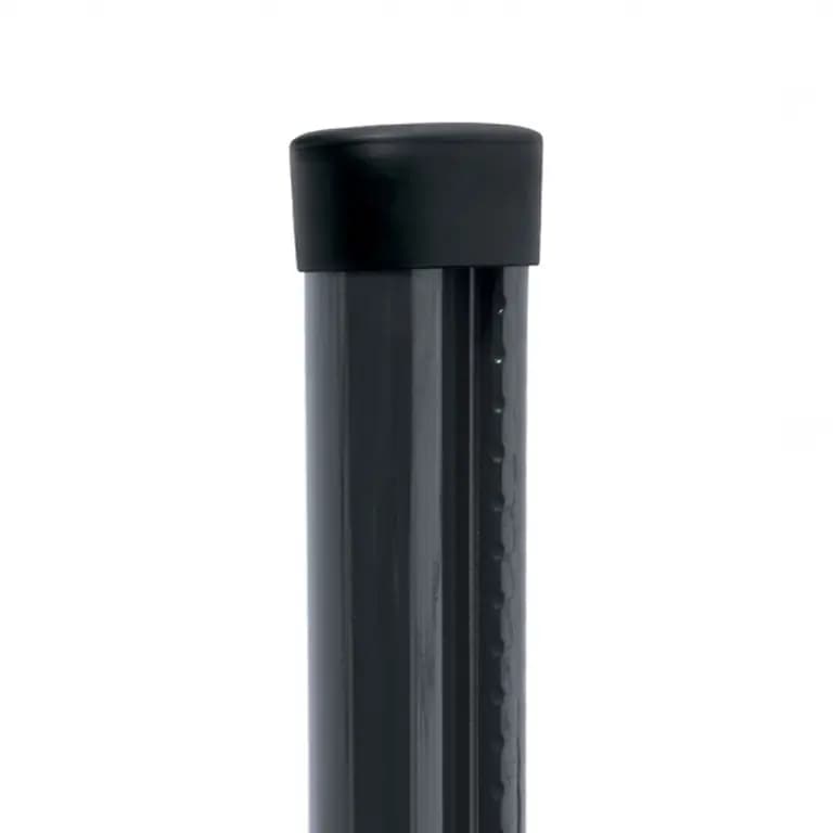 Stalp rotund PVC D 48 mm profilat 2600 mm antracit