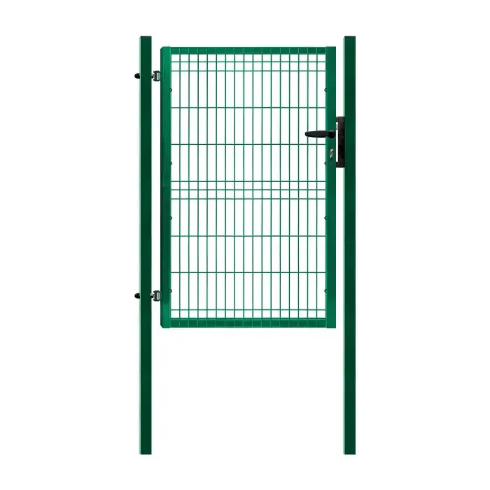 Set Poarta Pietonala Bordurata PVC Pilofor 2 m Verde (Include Stalpi Balamale Incuietoare)