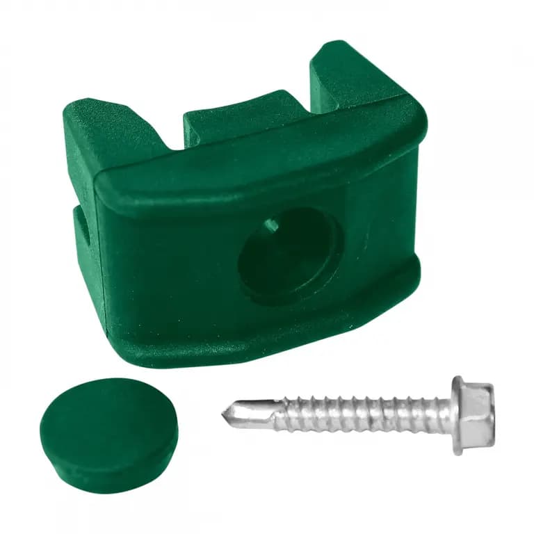 Accesorii PVC Verzi Panouri Bordurate pentru Stalpi Rotunzi (set 10 buc) - Accesorii Prindere Gard