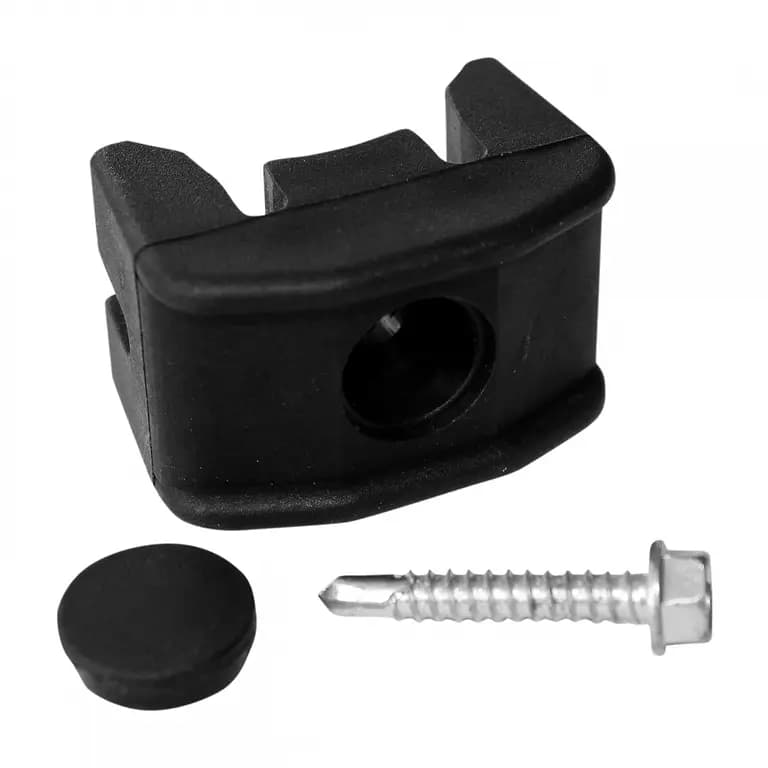 Accesorii PVC Negre Panouri Bordurate pentru Stalpi Rotunzi (set 10 buc) - Accesorii Prindere Gard