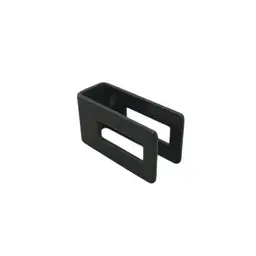 Accesoriu de gard: prindere panouri pe stâlp de beton – suport negru cu deschideri laterale