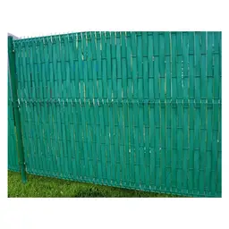 Accesoriu de gard: bandă de opacizare verticală Simple Line verde RAL 6005, 4.8 x 60 m – montată pe gard