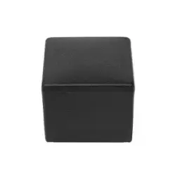 Accesoriu de gard: capac capișon drept PVC pentru stâlpi pătrați 25 x 25 mm, negru RAL 9005 – formă cubică, suprafață fină