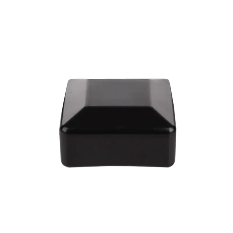 Accesoriu de gard: capac capișon PVC pentru stâlpi pătrați 40 x 40 mm, negru RAL 9005 – formă pătrată, din plastic