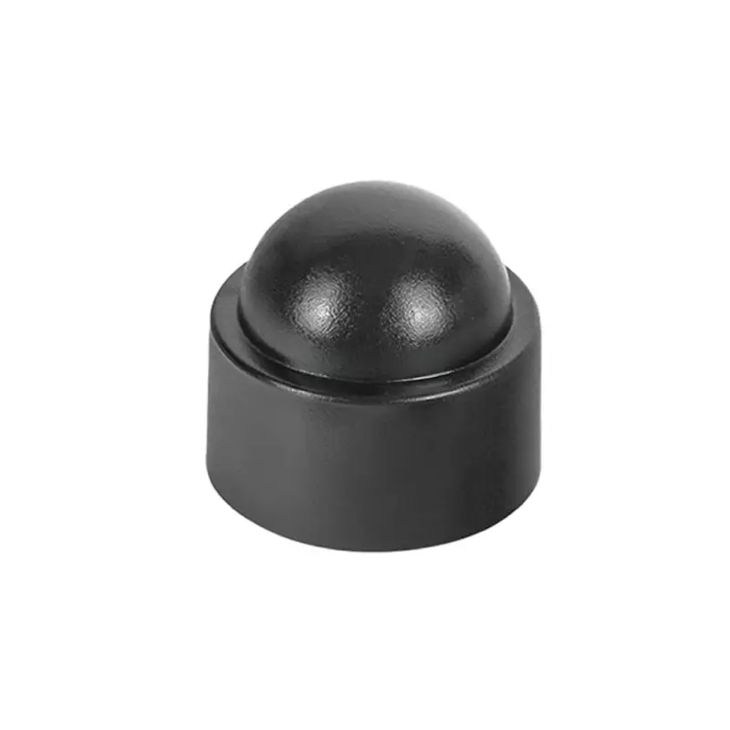 Accesoriu de gard: capac PVC pentru piuliță M10, negru RAL 9005 – formă convexă, bază cilindrică