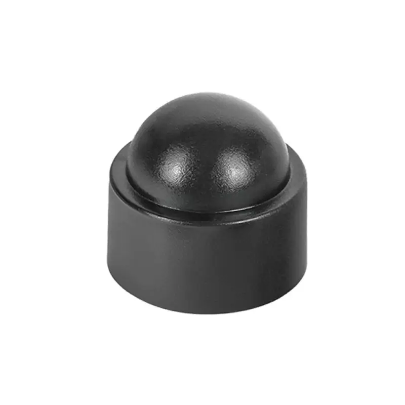 Accesoriu de gard: capac PVC pentru piuliță M12, negru RAL 9005 – capac rotund, aspect lucios