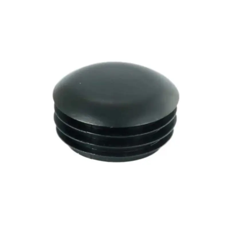 Accesoriu de gard: capac tip dop PVC D20 mm, negru RAL 9005 – striuri pe margine