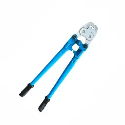 Accesoriu de gard: clește pentru conectori inox – model cu mânere albastre