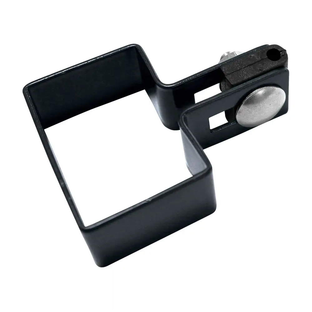 Accesoriu de gard: colier platband de capăt PVC antracit RAL 7016, 40x60 mm – piesă compactă de prindere