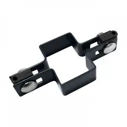 Accesoriu de gard: colier platband de linie PVC antracit RAL 7016, 40x60 mm – conector cu două prinderi laterale