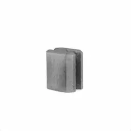 Accesoriu de gard: conector în linie pentru soclu prefabricat, 300 mm – suport gri de fixare