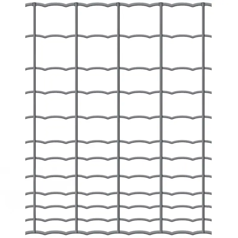 Plasă gard sudată Farmerfence Heavy zincată, 20 fire, fir 3+3.4 mm, 2.5 m, rolă 50 m – structură cu fire ondulate