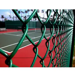 Plasă gard împletită Flexyplast zincată și plastifiată, 2.5 mm, 1.25 m, rolă 25 m – împrejmuire teren de tenis