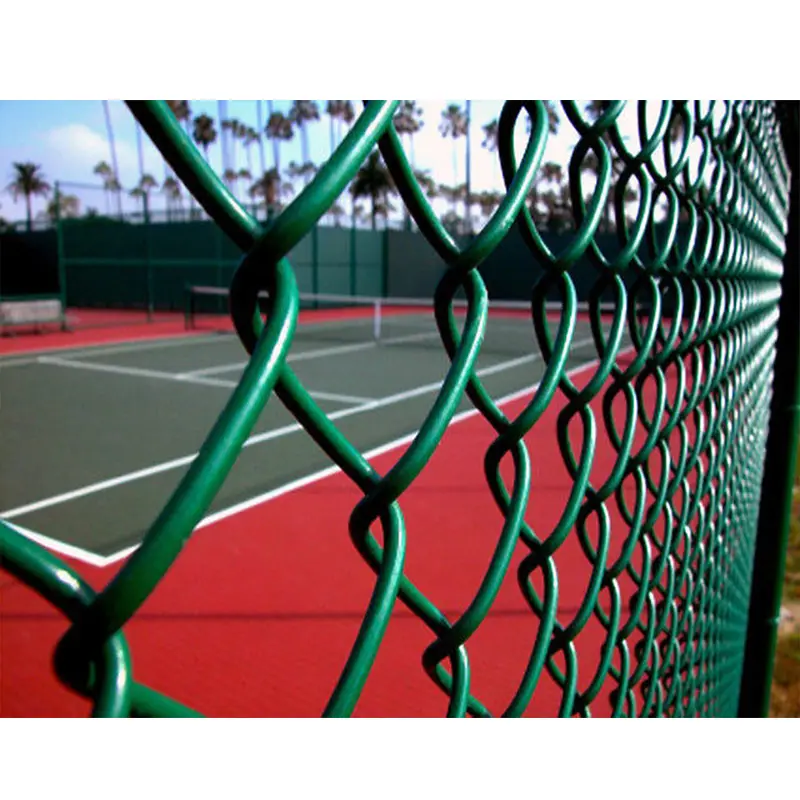 Plasă gard împletită Flexyplast zincată și plastifiată, 2.5 mm, 1.25 m, rolă 25 m – împrejmuire teren de tenis