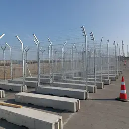 Gard mobil de înaltă securitate – conuri de semnalizare, zonă închisă