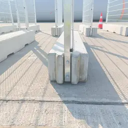 Gard mobil de înaltă securitate – detaliu fundație din beton