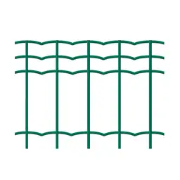 Plasă gard Hortaplast zincată și plastifiată, 1.2 m, rolă 25 m – verde, model arcuit