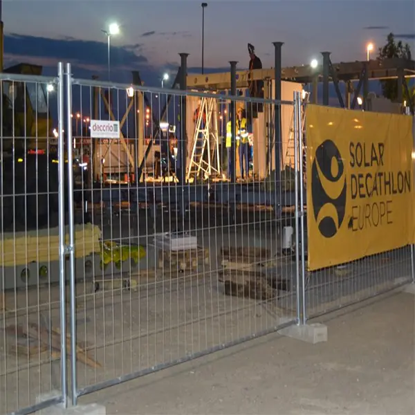 Gard mobil de șantier, panou Heras M350, 3500 x 2000 mm – împrejmuire de șantier cu banner
