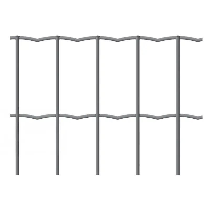 Plasă gard Multifort zincată, 2 m înălțime, 25 m lungime – structură ondulată cu bare verticale