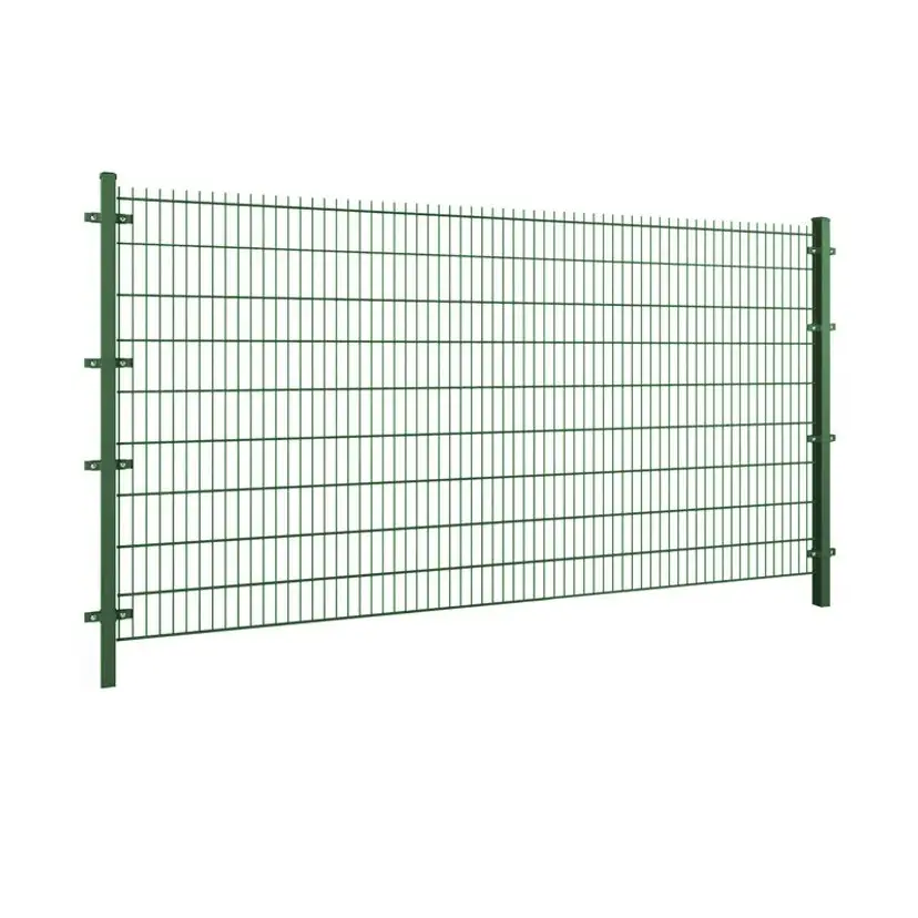 Gard panou dublu fir 2D PVC verde 1.83 x 2.5 m, sârmă 5/4/5 mm – panouri pe stâlpi metalici