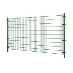 Gard panou dublu fir 2D PVC verde 2.03 x 2.5 m, sârmă 6/5/6 mm – plasă sudată între doi stâlpi