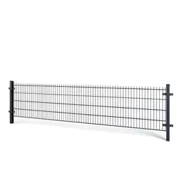 Gard panou dublu fir 2D Super PVC antracit RAL 7016, 0.83 x 2.5 m, sârmă 8/6/8 mm – stâlpi laterali