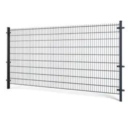 Gard panou dublu fir 2D Super PVC antracit RAL 7016, 1.83 x 2.5 m, sârmă 8/6/8 mm – structură rigidă