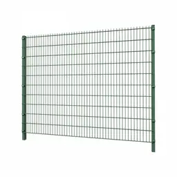 Gard panou dublu fir 2D Super PVC verde 1.83 x 2.5 m, sârmă 8/6/8 mm – bare orizontale de întărire