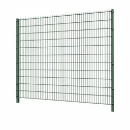 Gard panou dublu fir 2D Super PVC verde 2.23 x 2.5 m, sârmă 8/6/8 mm – fire verticale și orizontale