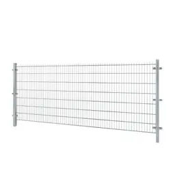 Gard panou dublu fir 2D Super zincat 1.43 x 2.5 m, sârmă 8/6/8 mm – panou montat pe stâlpi