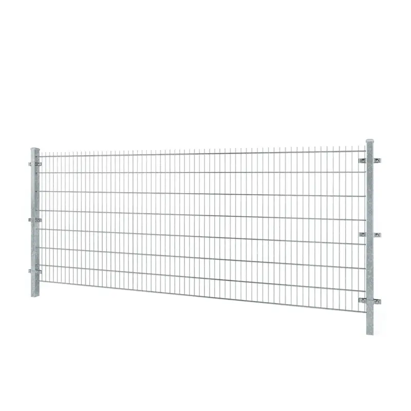Gard panou dublu fir 2D Super zincat 1.43 x 2.5 m, sârmă 8/6/8 mm – panou montat pe stâlpi