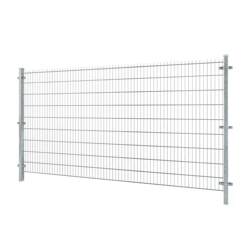 Gard panou dublu fir 2D Super zincat 1.83 x 2.5 m, sârmă 8/6/8 mm – panou cu suporturi laterale