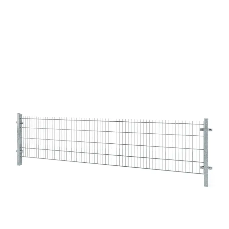 Gard panou dublu fir 2D zincat 0.83 x 2.5 m, sârmă 6/5/6 mm – panou montat pe doi stâlpi