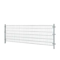 Gard panou dublu fir 2D zincat 1.23 x 2.5 m, sârmă 6/5/6 mm – panouri pe stâlpi metalici