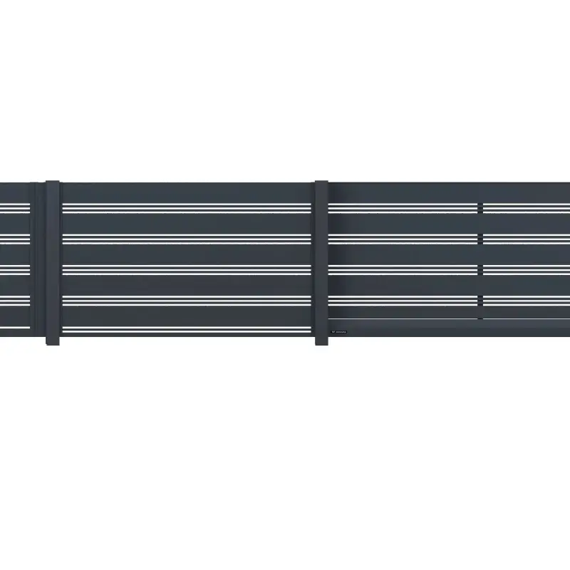 Gard rezidențial din aluminiu, panou AL.105 – lame verticale, aspect simplu