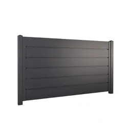 Gard rezidențial, panou Home Inclusive 10.200v2 – lamele orizontale, stâlpi laterali