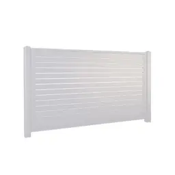 Gard rezidențial, panou Home Inclusive 10.230 – variantă albă cu stâlpi