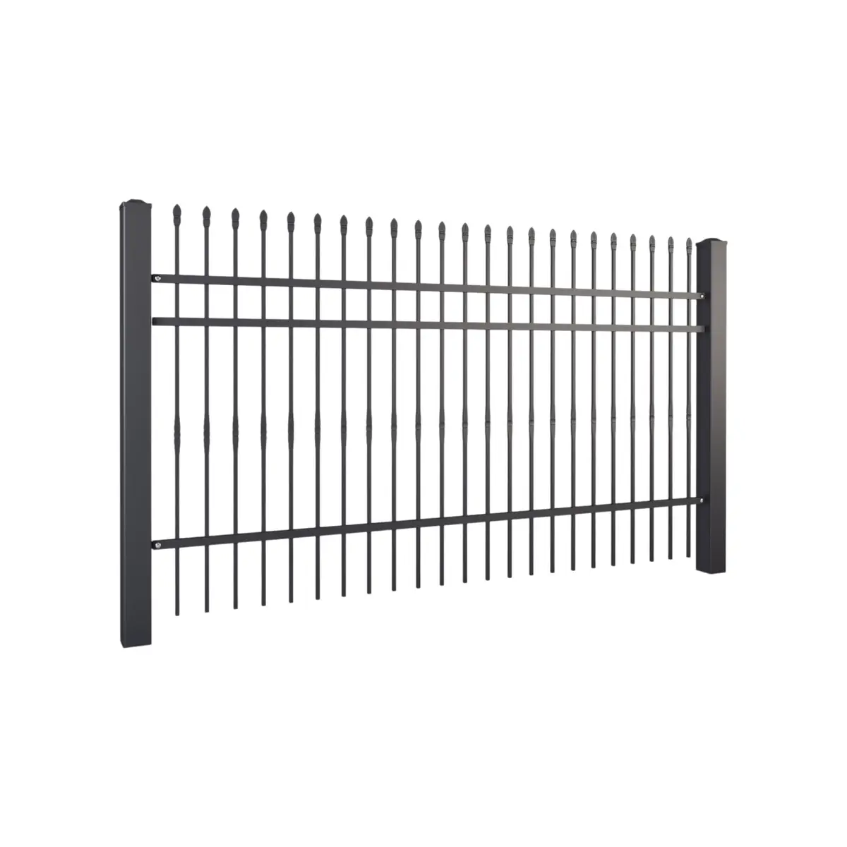 Gard rezidențial, panou Lux 10.60 – bare verticale cu vârfuri ascuțite