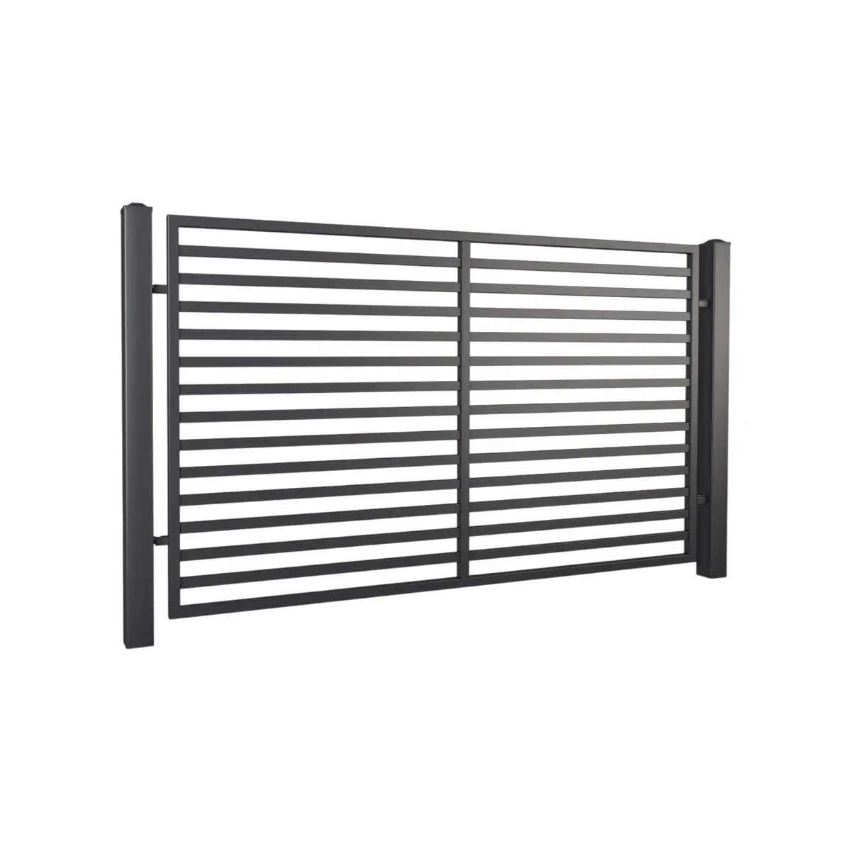 Gard rezidențial, panou Modern 10.105 – lamele orizontale, design minimalist