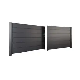 Poartă batantă auto Home Inclusive 10.200v2 – două canate, finisaj închis la culoare