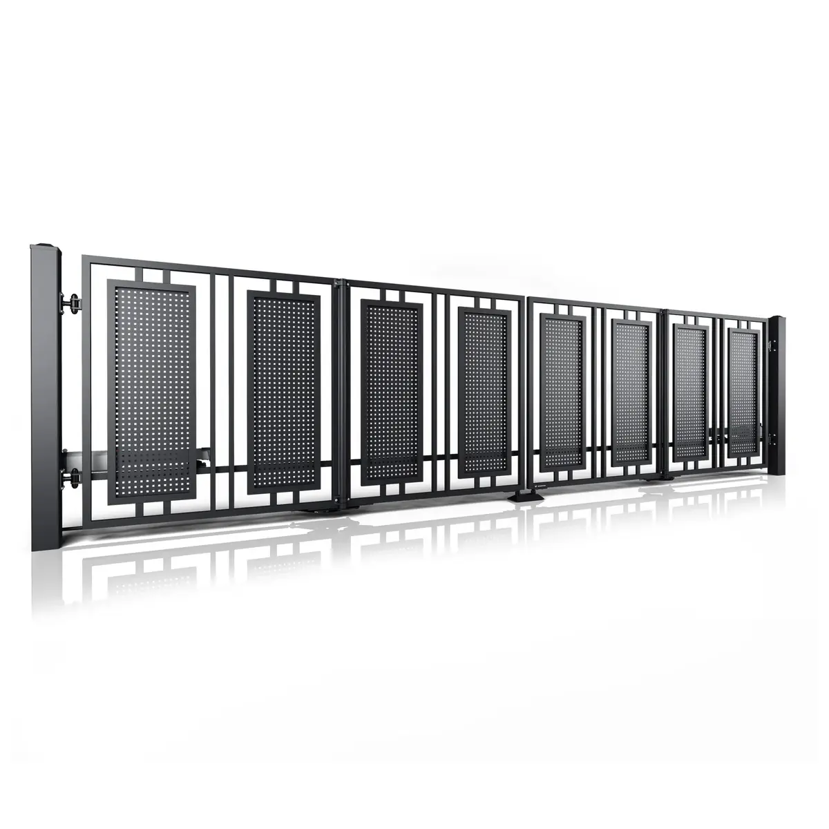 Poartă bi-fold auto Modern 10.102 – module cu panouri perforate