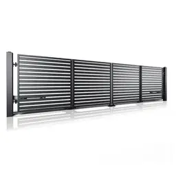 Poartă bi-fold auto Modern 10.104 – lamele orizontale, structură robustă