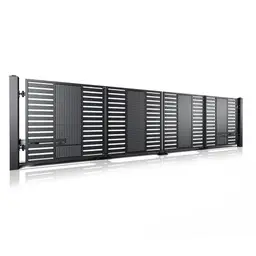 Poartă bi-fold auto Modern 10.108 – lamele verticale cu perforații decorative