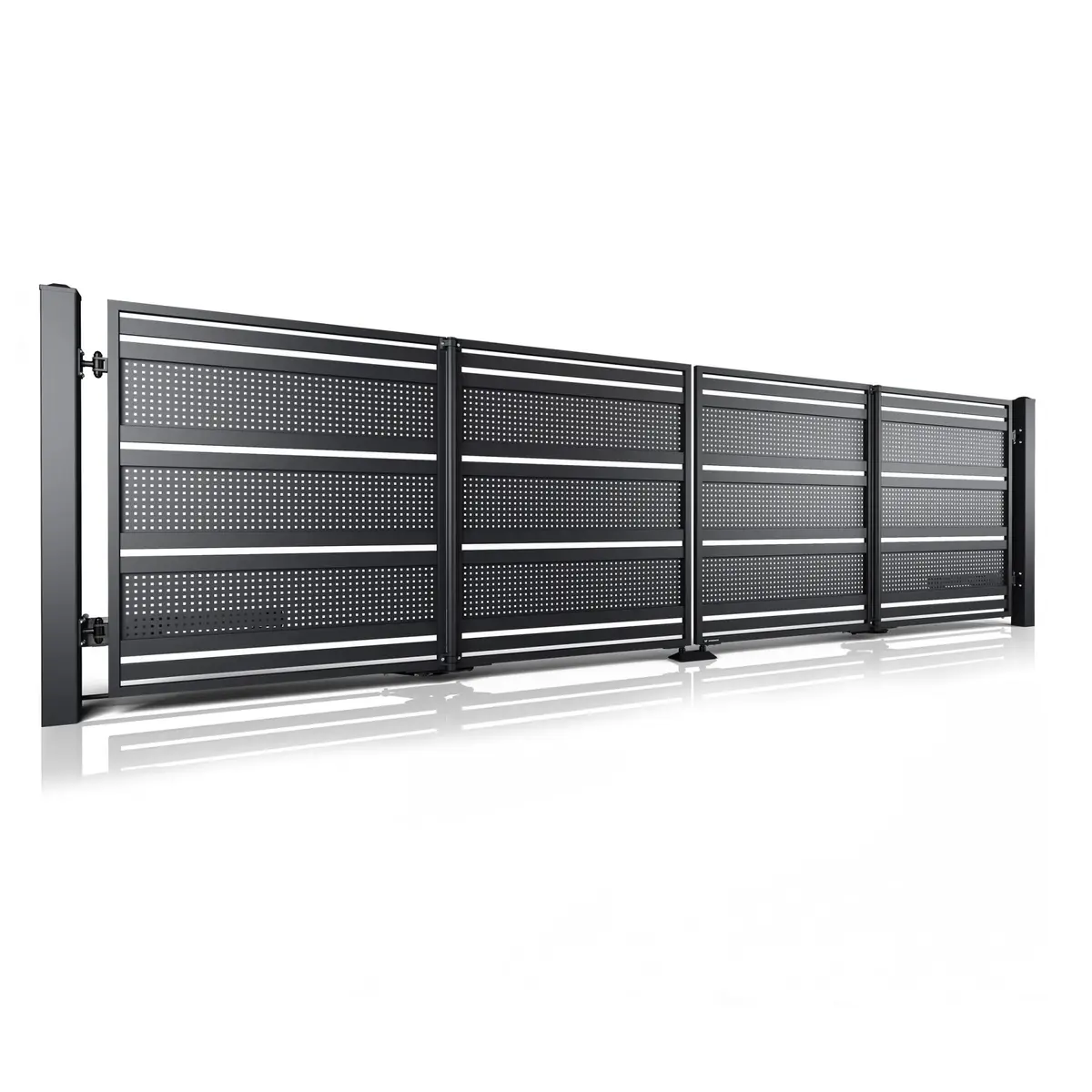 Poartă bi-fold auto Modern 10.109 – panouri perforate, cadru robust