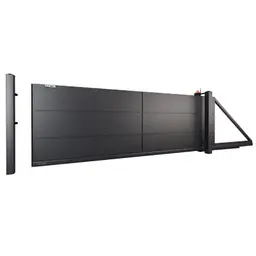 Poartă culisantă Home Inclusive 10.200v1 – neagră cu lamele orizontale